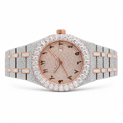 Iced Out Watch With CZ Moissanite Design