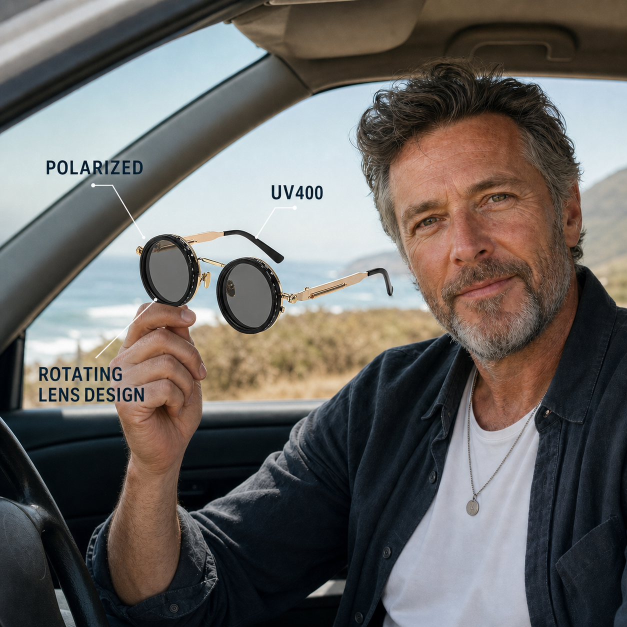 Steampunk Nine-Speed Rotating Shades