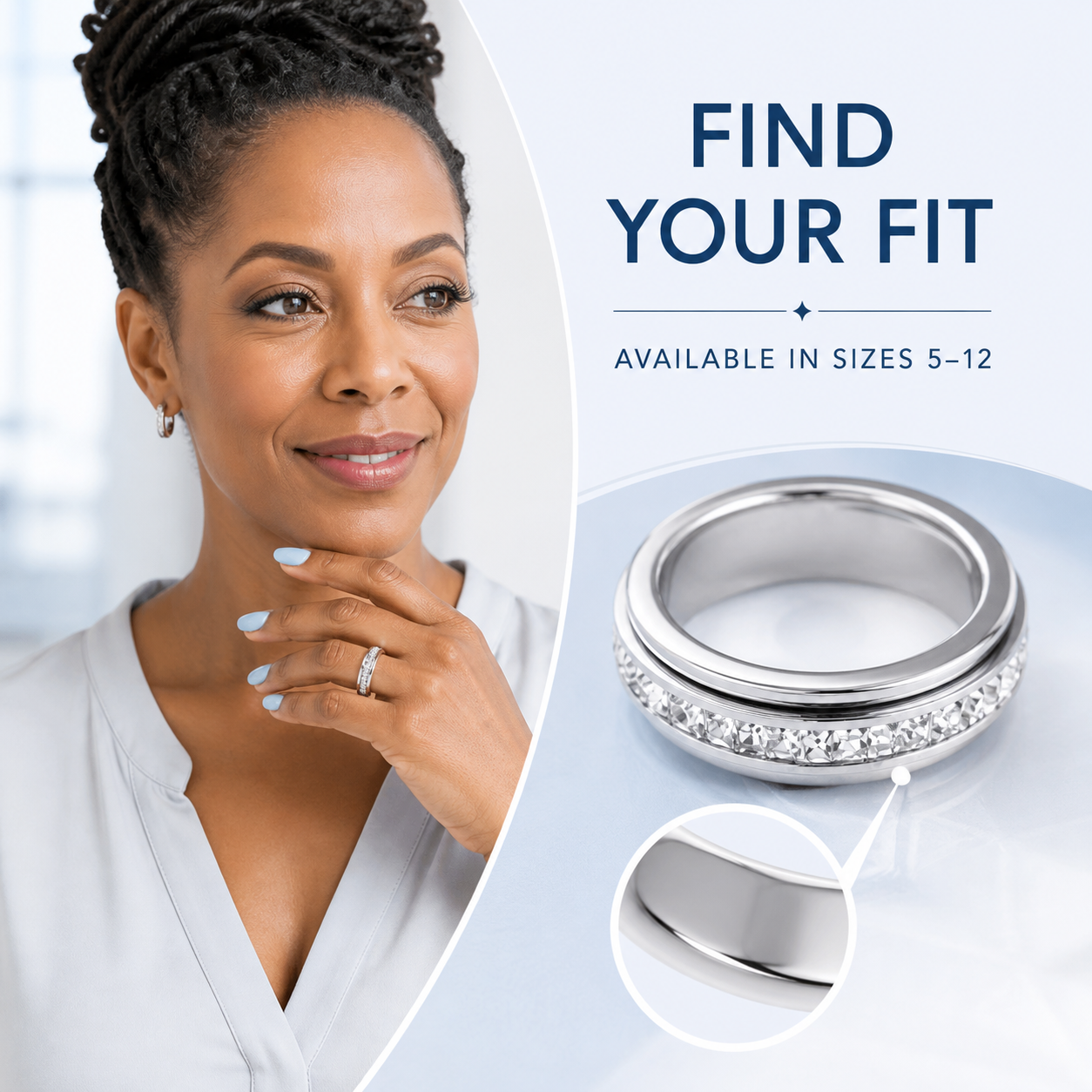 Titanium Steel Anxiety Rings