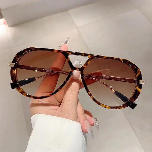 Y2K Retro Fashion Tortoise Shell Polarized Sunglasses