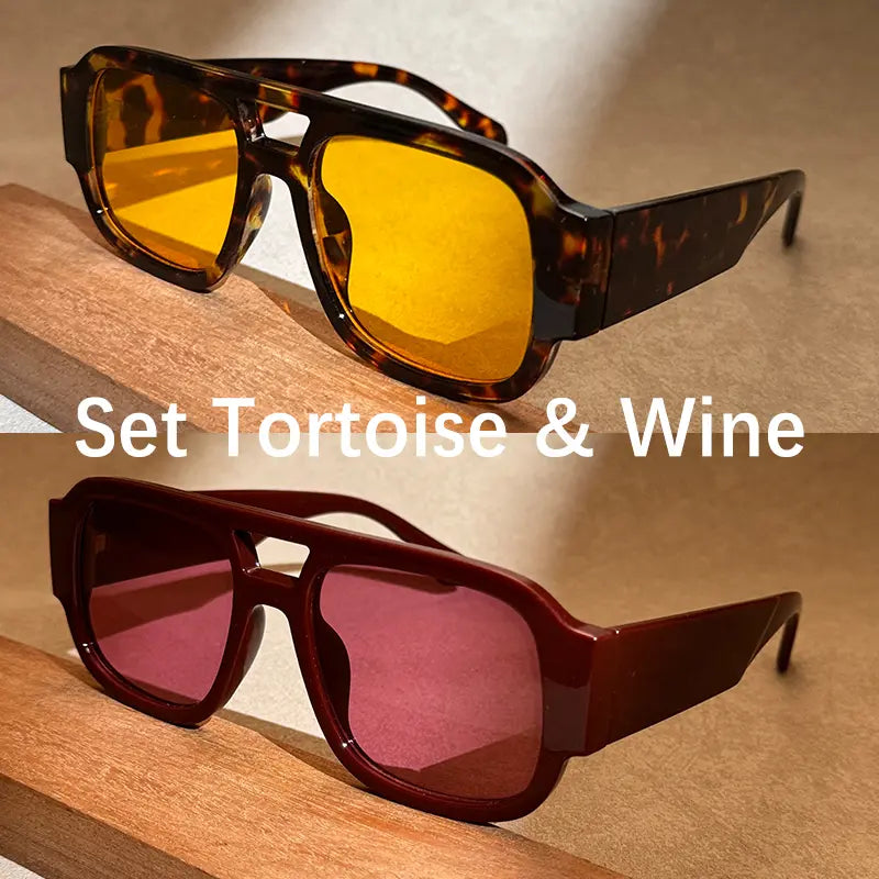 Cevani Chunky Aviator Sunglasses