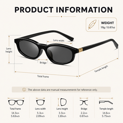 Oval Cat Eye Polarized Sunglasses