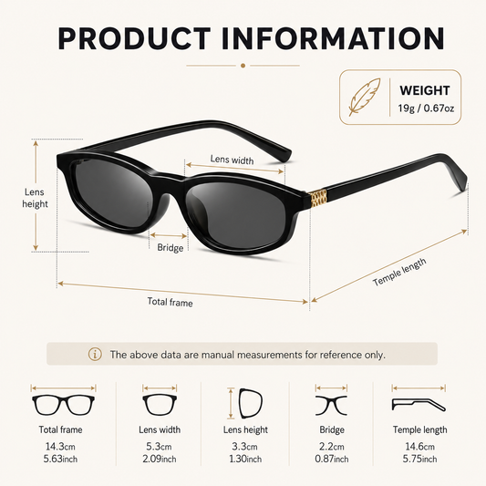 Oval Cat Eye Polarized Sunglasses