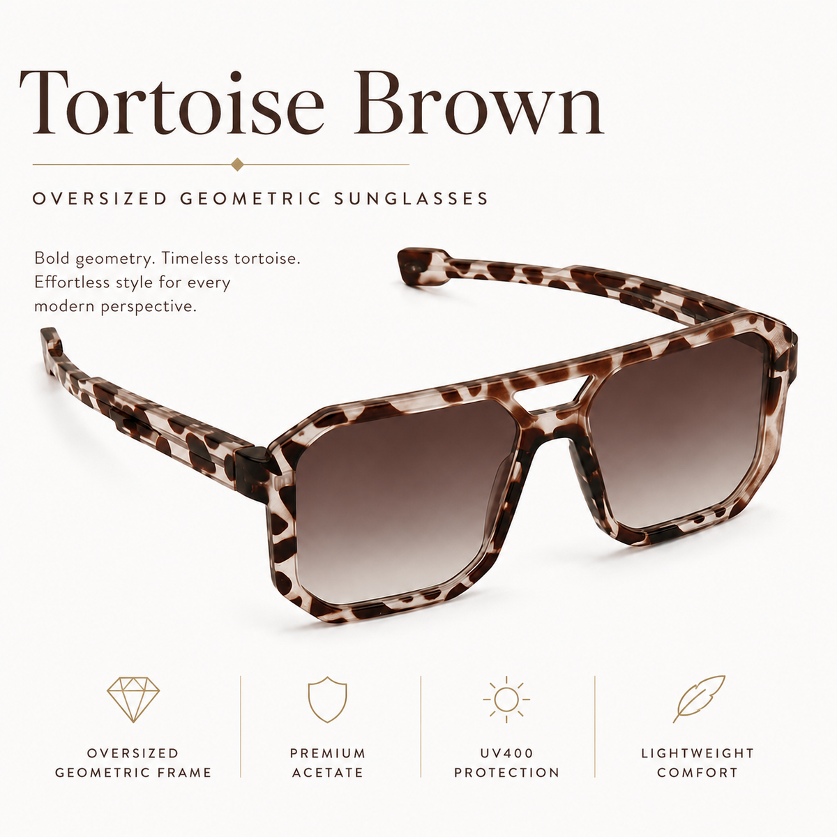 Cameron Oversized Polarized Navigator Sunglasses