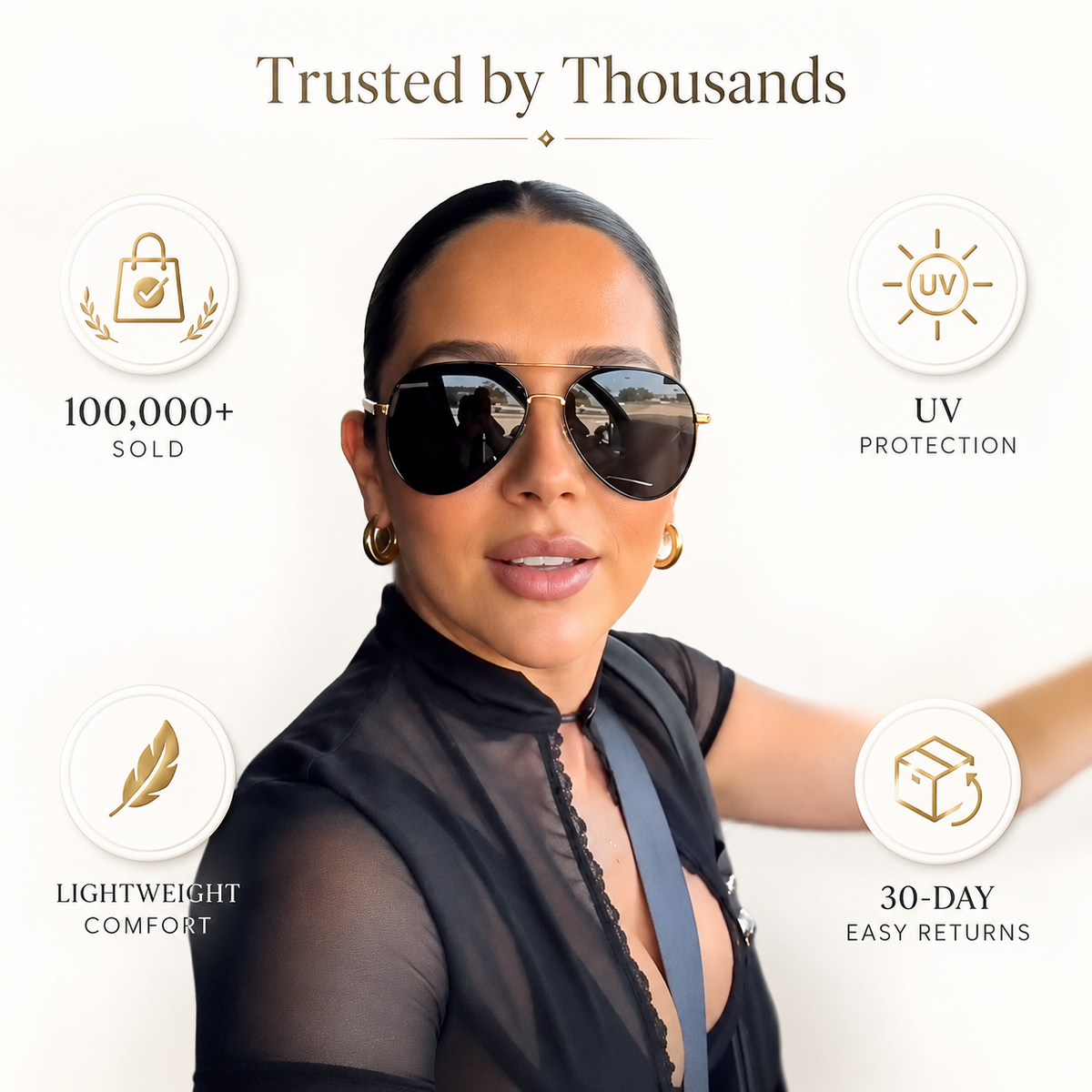 Cevani Luxe Aviator Sunglasses