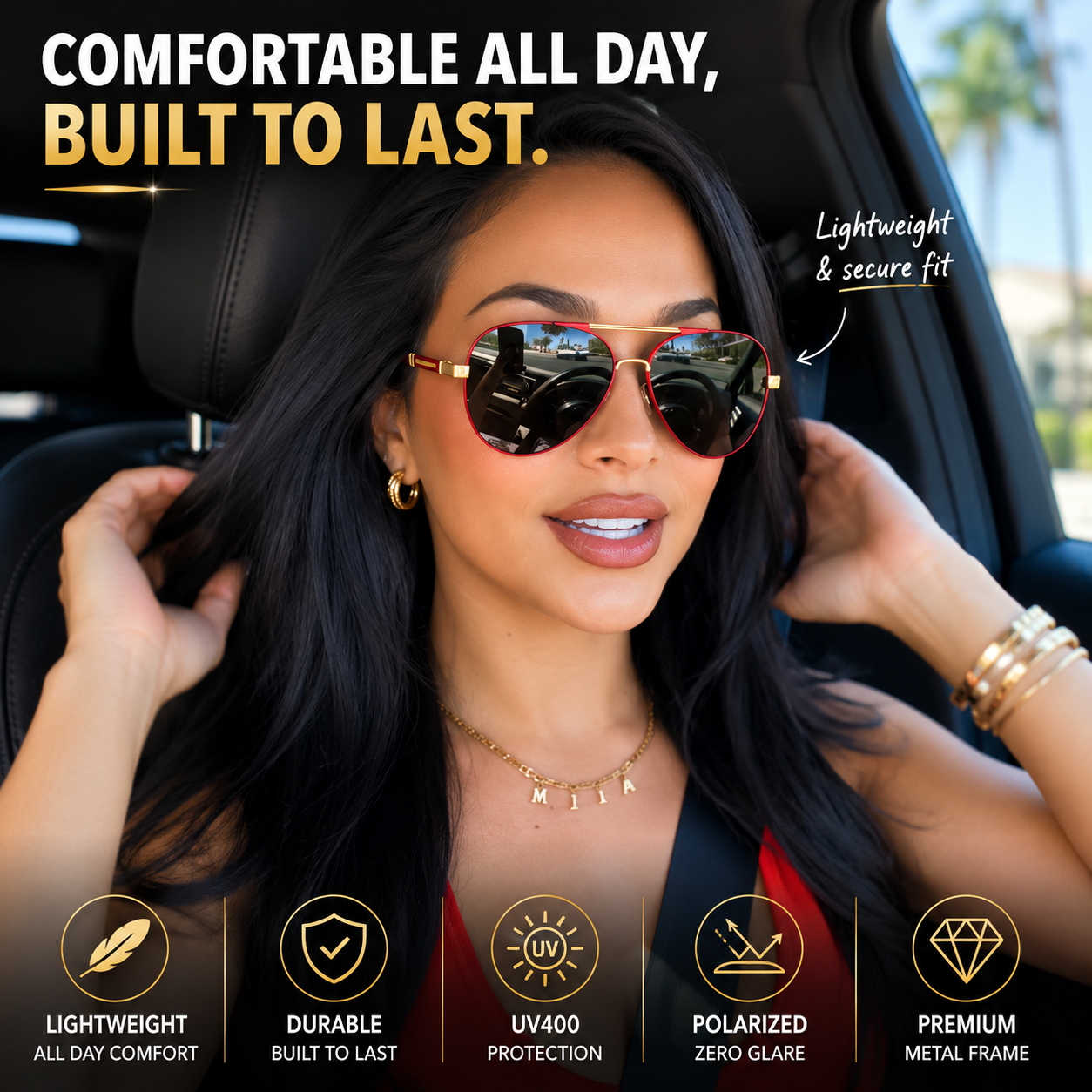 Cevani Luxe Aviator Sunglasses