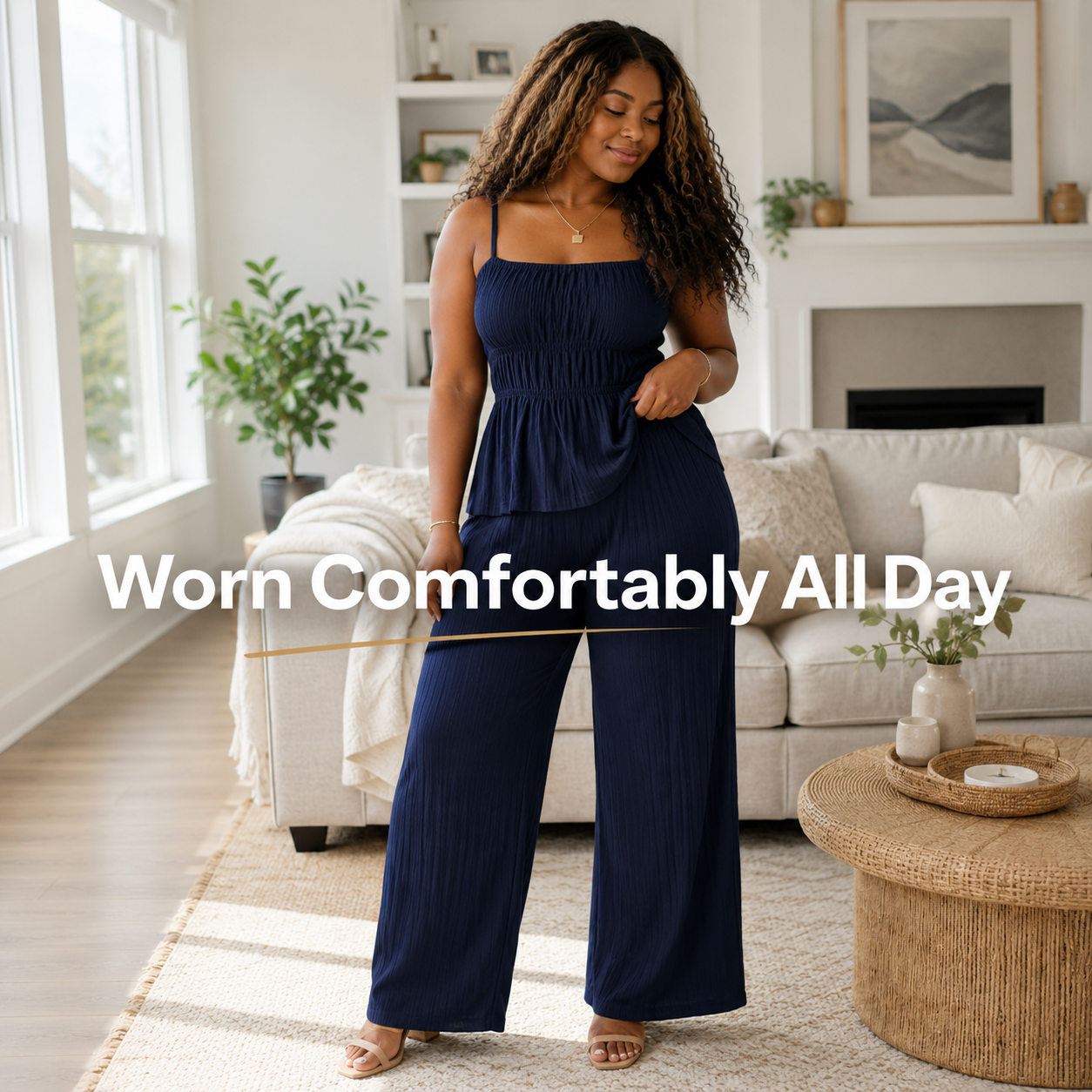 Cami Top & Wide Leg Pants Set