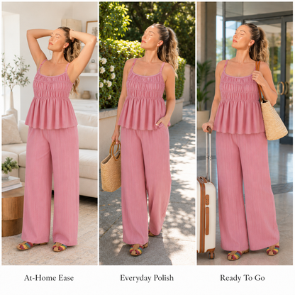 Cami Top & Wide Leg Pants Set