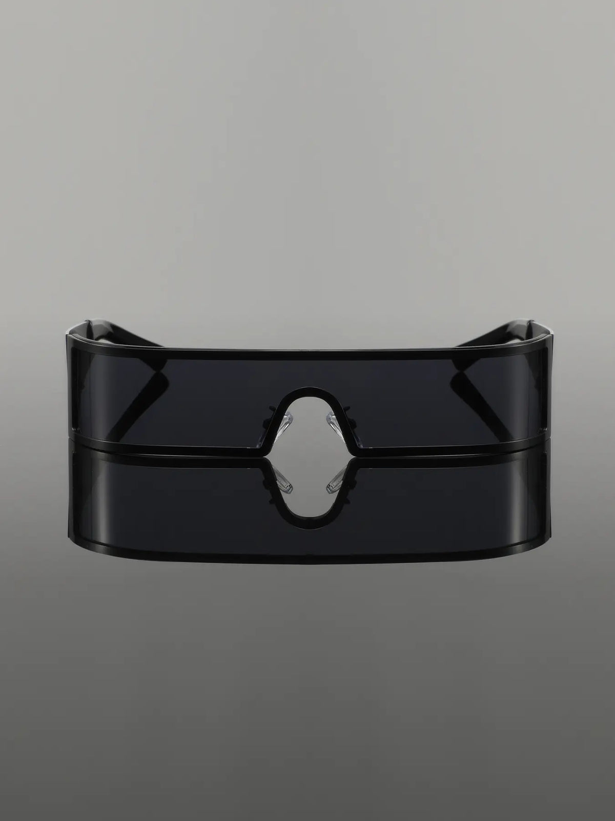 Men'S Cyberpunk Metal Frame Decorative Lens Glasses, Chic Y2K Style Wide Arms Eyeglasses for All Seasons, Futuristic Fashion Statement Eyewear