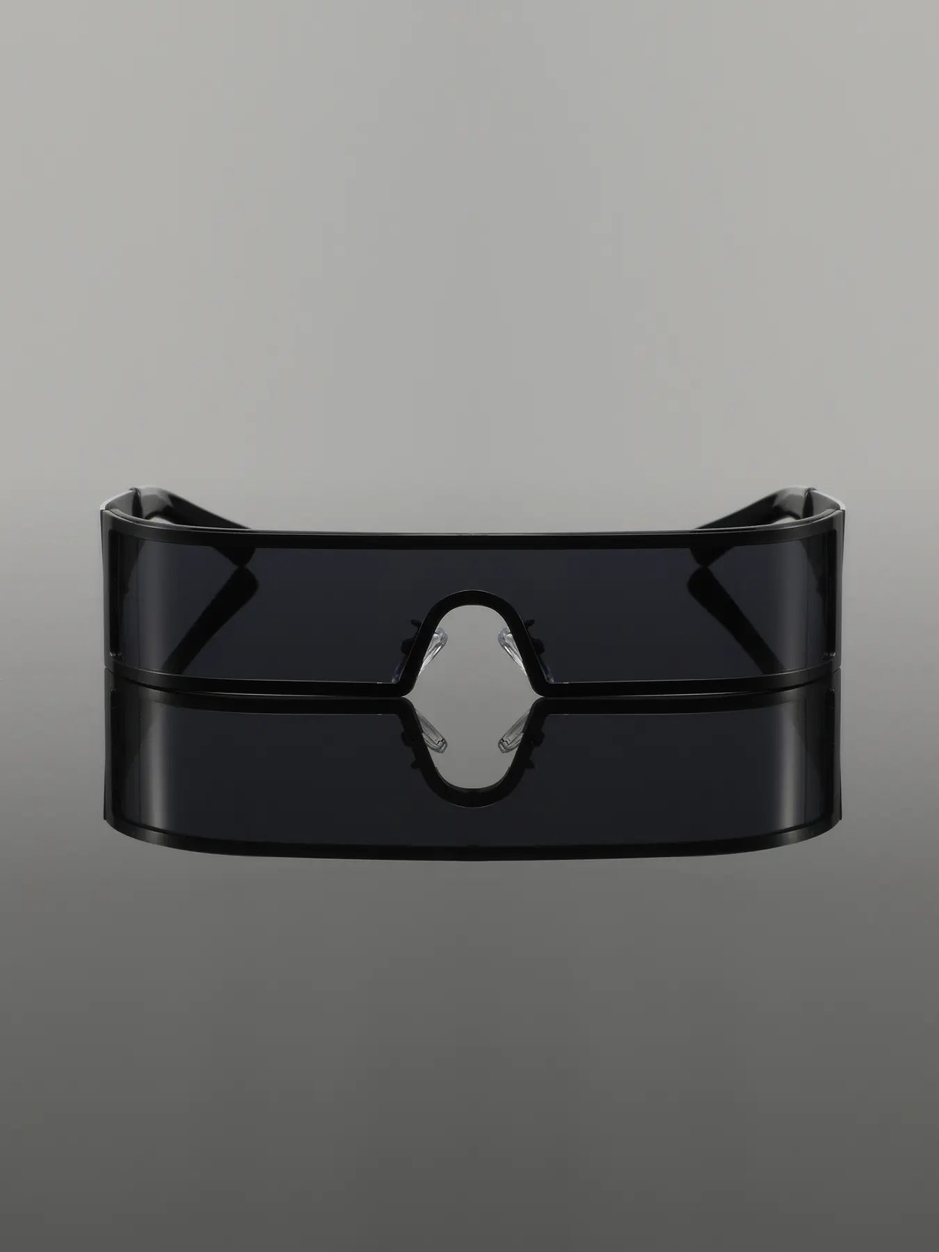 Men'S Cyberpunk Metal Frame Decorative Lens Glasses, Chic Y2K Style Wide Arms Eyeglasses for All Seasons, Futuristic Fashion Statement Eyewear