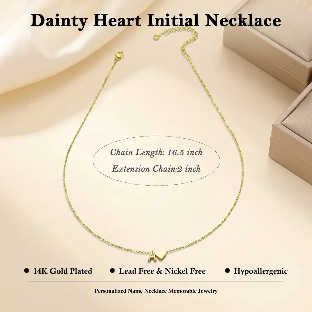 Initial Heart Necklace