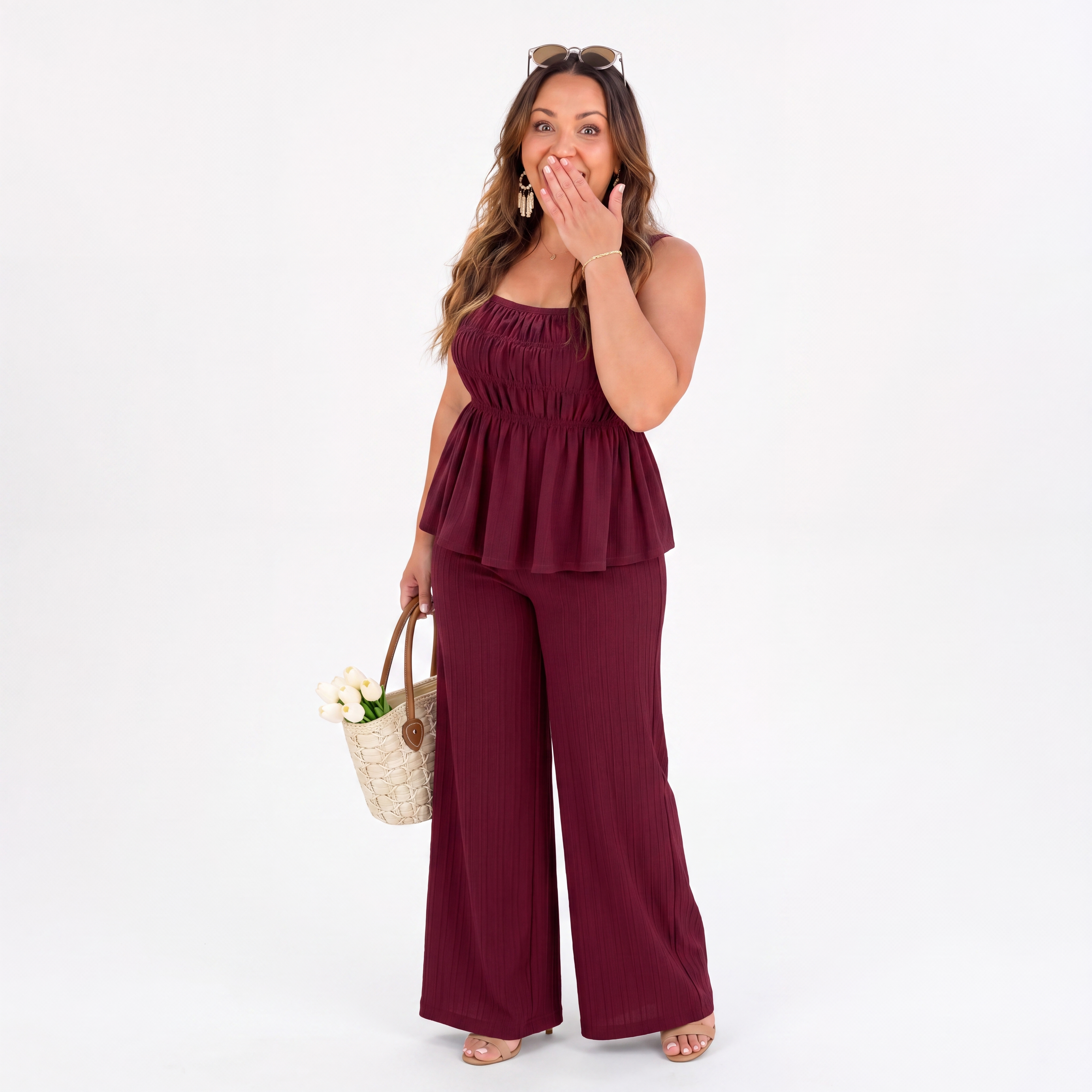 Cami Top & Wide Leg Pants Set