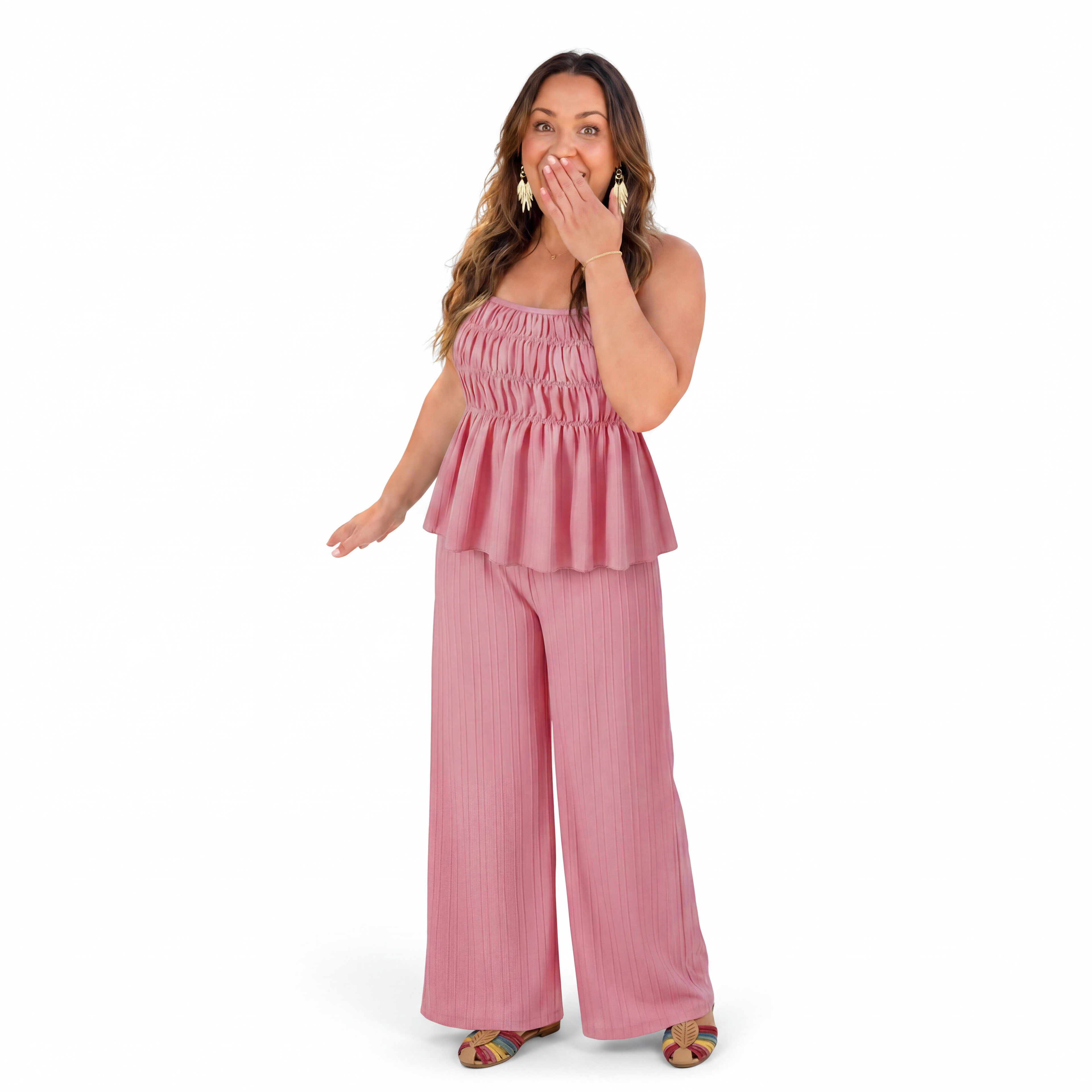 Cami Top & Wide Leg Pants Set
