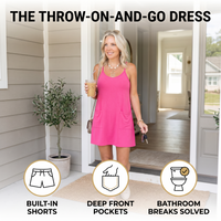 Sleeveless Mini Dress with Built-In Shorts