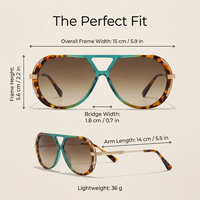 Y2K Retro Fashion Tortoise Shell Polarized Sunglasses