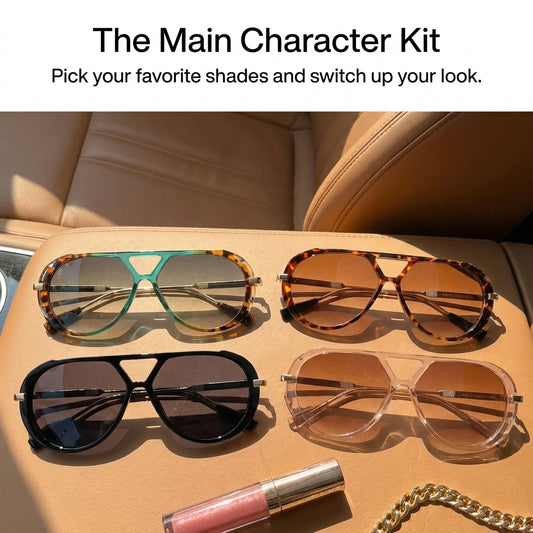 Y2K Retro Fashion Tortoise Shell Polarized Sunglasses
