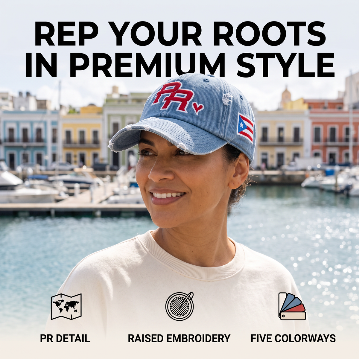 Rep your roots Puerto Rico PR cap lifestyle