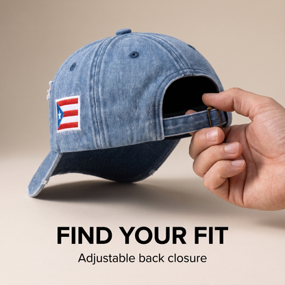 Puerto Rico PR cap adjustable back closure