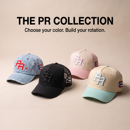 Puerto Rico PR cap collection in four distinct colorways