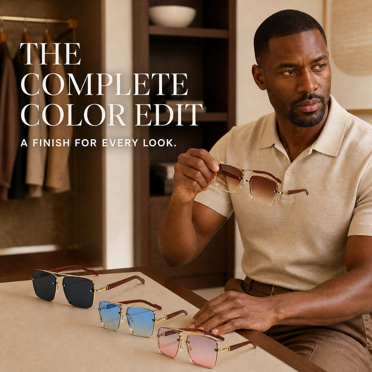 Riviera Square Sunglasses complete color edit
