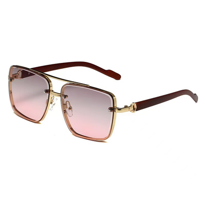 Riviera Square Sunglasses in Rosé Gradient