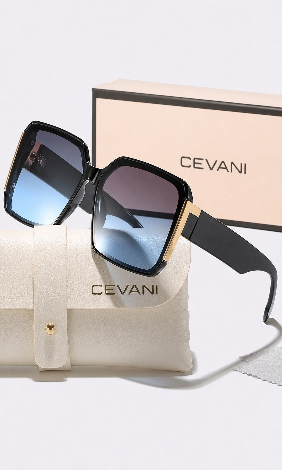 The Solara Shades in Pale Blue by Cevani