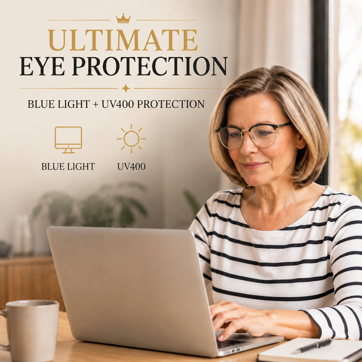 Transition Reading Glasses with UV Sun Protection