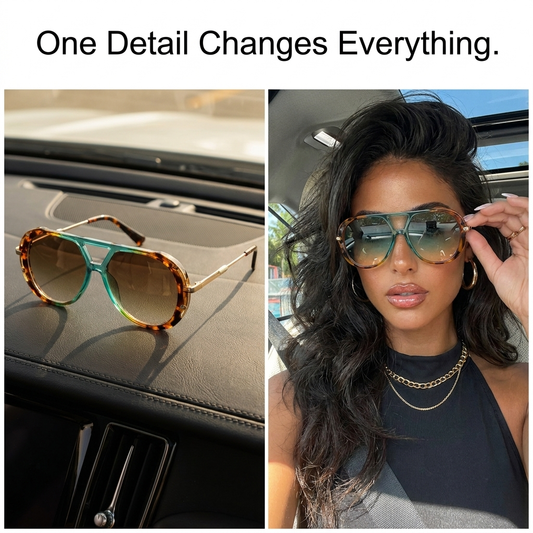 Y2K Retro Fashion Tortoise Shell Polarized Sunglasses